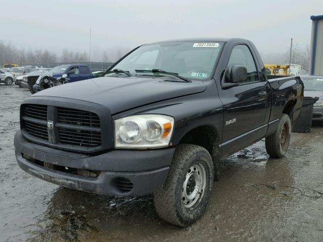 1D7HU16N28J183980 - 2008 DODGE RAM 1500 S BLACK photo 2