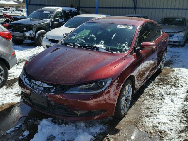 1C3CCCDG7FN567416 - 2015 CHRYSLER 200 S MAROON photo 2