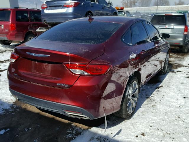 1C3CCCDG7FN567416 - 2015 CHRYSLER 200 S MAROON photo 4