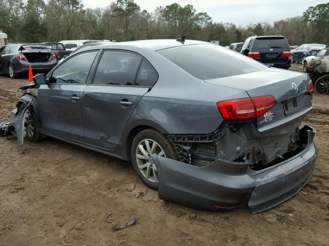 3VWD17AJ9FM268398 - 2015 VOLKSWAGEN JETTA SE GRAY photo 3