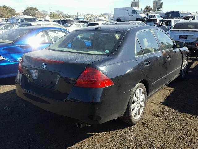 1HGCM66507A017913 - 2007 HONDA ACCORD EX BLACK photo 4