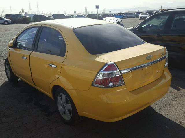 KL1TG56678B159171 - 2008 CHEVROLET AVEO LT YELLOW photo 3