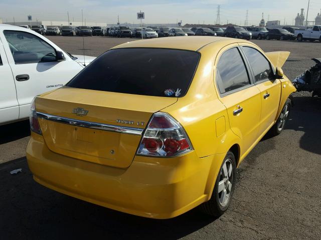 KL1TG56678B159171 - 2008 CHEVROLET AVEO LT YELLOW photo 4