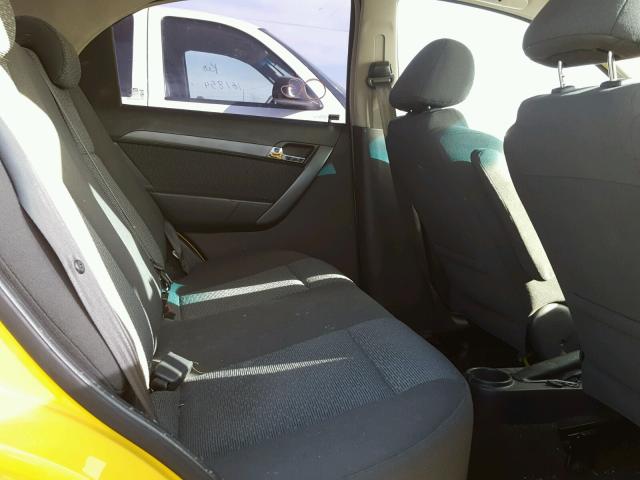 KL1TG56678B159171 - 2008 CHEVROLET AVEO LT YELLOW photo 6