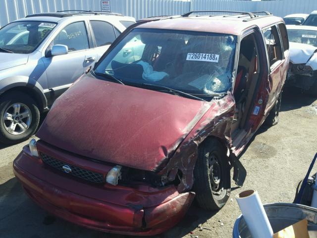 4N2DN1110VD835996 - 1997 NISSAN QUEST XE RED photo 2