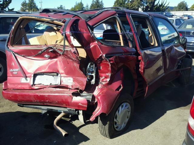 4N2DN1110VD835996 - 1997 NISSAN QUEST XE RED photo 4
