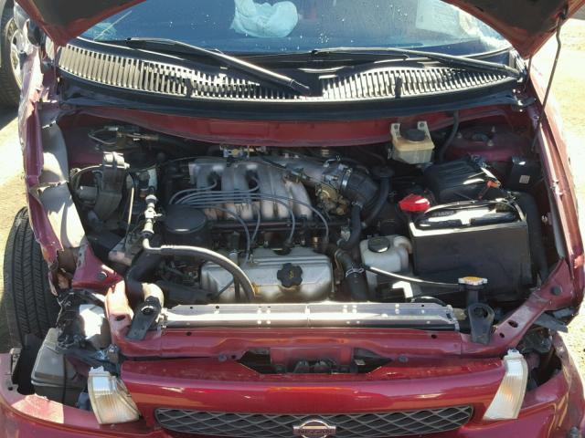 4N2DN1110VD835996 - 1997 NISSAN QUEST XE RED photo 7