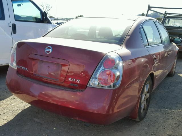 1N4AL11D26C217548 - 2006 NISSAN ALTIMA S RED photo 4