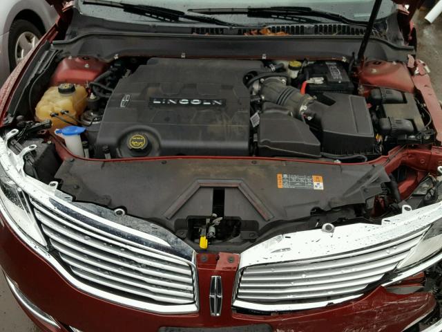 3LN6L2JK1ER821320 - 2014 LINCOLN MKZ BURGUNDY photo 7