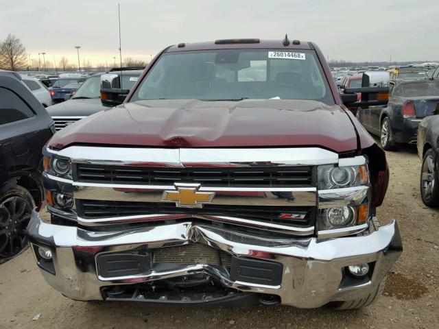 1GC1KWE84GF286197 - 2016 CHEVROLET SILVERADO BURGUNDY photo 9