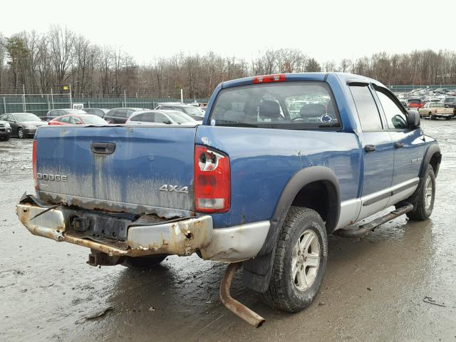 1D7HU18D94S576349 - 2004 DODGE RAM 1500 S BLUE photo 4