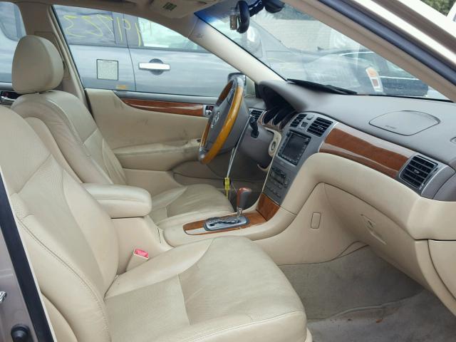 JTHBA30G155095701 - 2005 LEXUS ES 330 GOLD photo 5