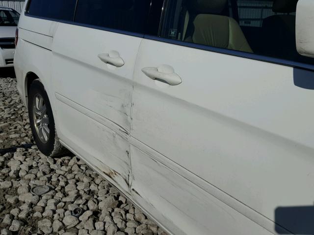 5FNRL386X8B056792 - 2008 HONDA ODYSSEY EX WHITE photo 9