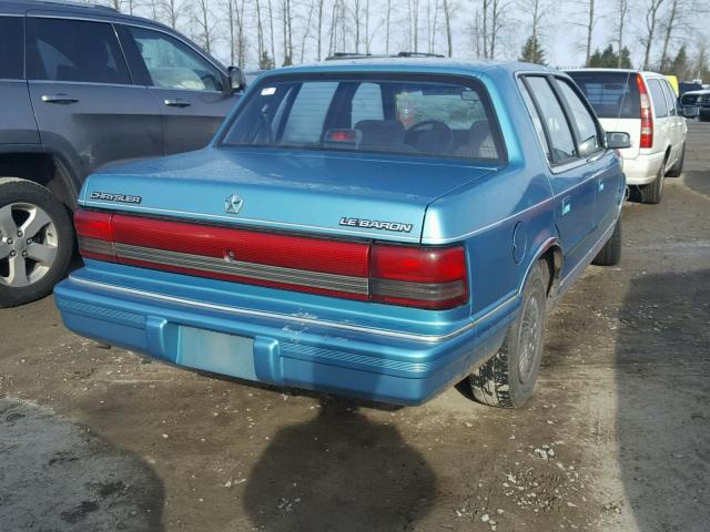 1C3XA3630PF554391 - 1993 CHRYSLER LEBARON LE BLUE photo 4