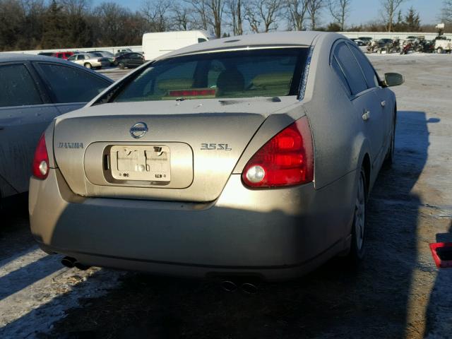 1N4BA41E34C914549 - 2004 NISSAN MAXIMA SE BROWN photo 4