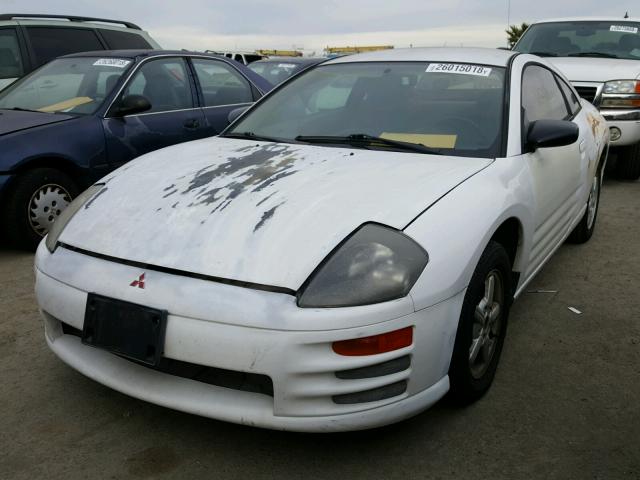 4A3AC34G4YE032756 - 2000 MITSUBISHI ECLIPSE RS WHITE photo 2