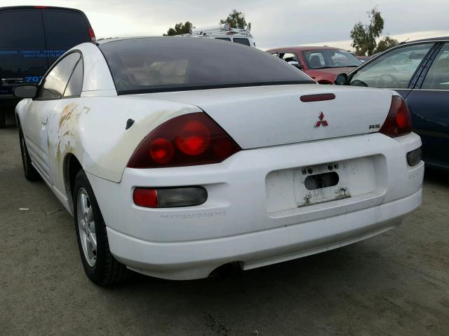 4A3AC34G4YE032756 - 2000 MITSUBISHI ECLIPSE RS WHITE photo 3