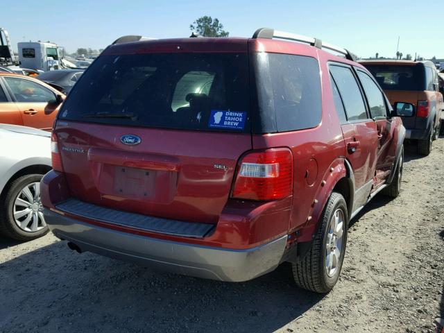 1FMDK021X7GA35563 - 2007 FORD FREESTYLE RED photo 4