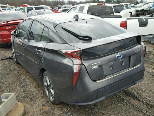 JTDKARFU4H3030908 - 2017 TOYOTA PRIUS GRAY photo 3