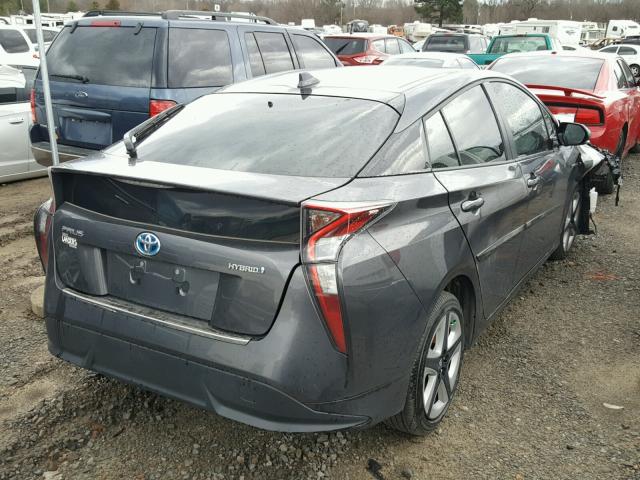 JTDKARFU4H3030908 - 2017 TOYOTA PRIUS GRAY photo 4