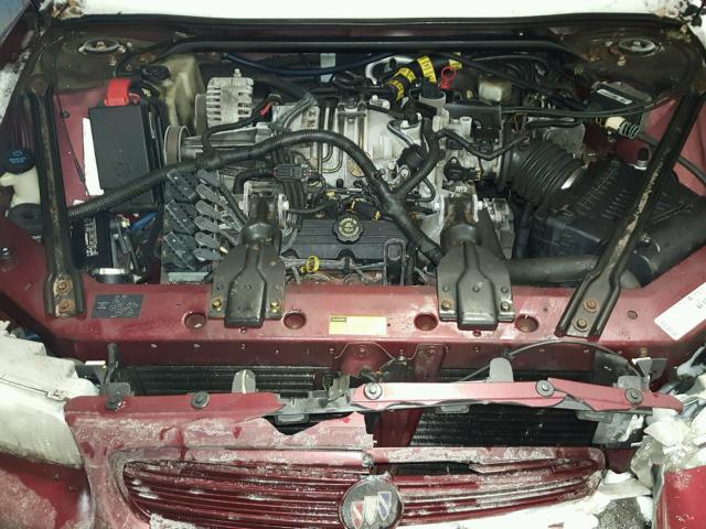 2G4WF551711273736 - 2001 BUICK REGAL GS MAROON photo 7