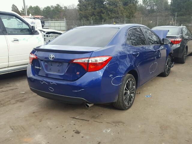 2T1BURHE5GC594540 - 2016 TOYOTA COROLLA L BLUE photo 4