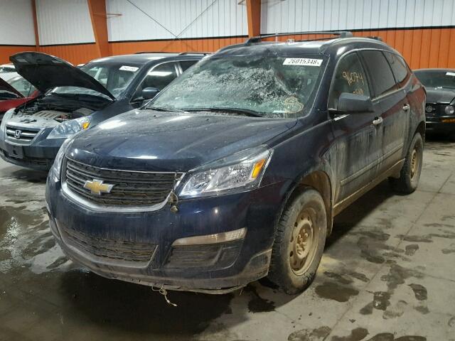 1GNKVFED8FJ252081 - 2015 CHEVROLET TRAVERSE L BLUE photo 2