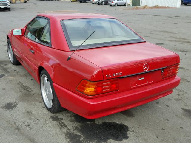 WDBFA76E9SF120137 - 1995 MERCEDES-BENZ SL 600 RED photo 3