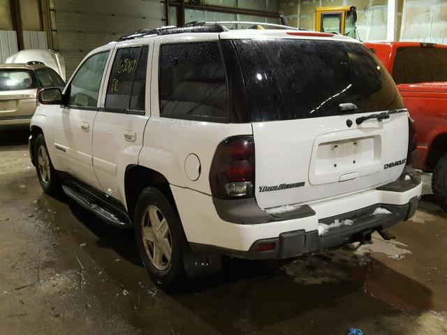 1GNDT13S622201802 - 2002 CHEVROLET TRAILBLAZE WHITE photo 3