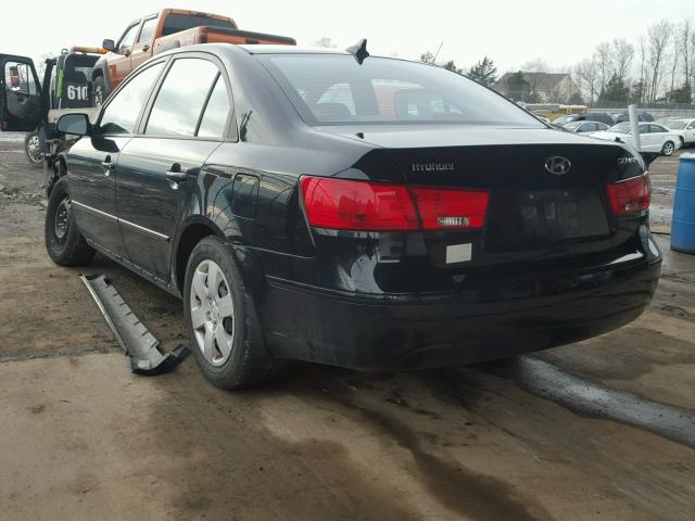 5NPET46C49H556169 - 2009 HYUNDAI SONATA GLS BLACK photo 3