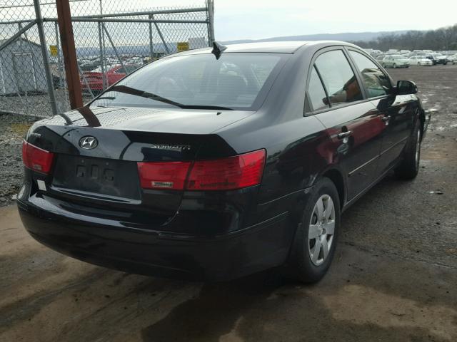 5NPET46C49H556169 - 2009 HYUNDAI SONATA GLS BLACK photo 4