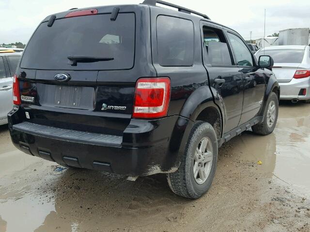 1FMCU59369KA49535 - 2009 FORD ESCAPE HYB BLACK photo 4