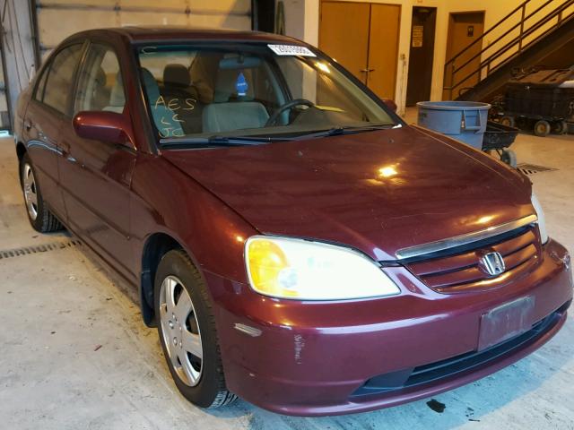 2HGES25853H537880 - 2003 HONDA CIVIC EX BURGUNDY photo 1