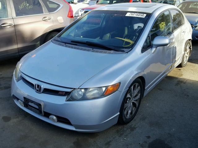 2HGFA55557H707210 - 2007 HONDA CIVIC SI SILVER photo 2