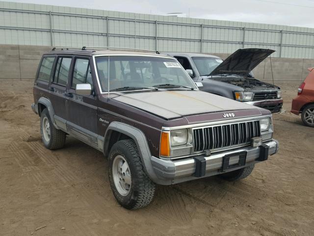 1J4FJ58L9LL115311 - 1990 JEEP CHEROKEE L MAROON photo 1