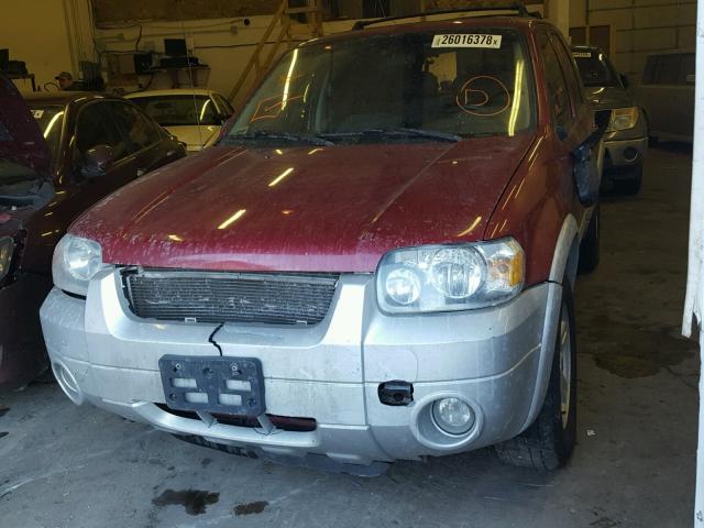 1FMYU96H56KB21060 - 2006 FORD ESCAPE HEV RED photo 2