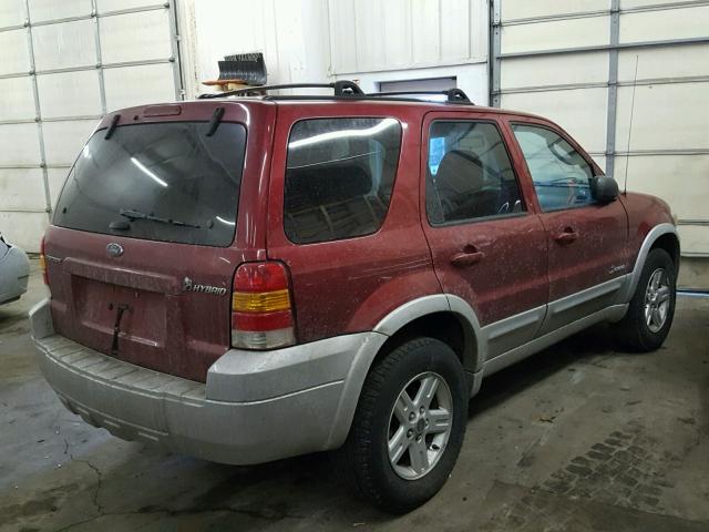 1FMYU96H56KB21060 - 2006 FORD ESCAPE HEV RED photo 4