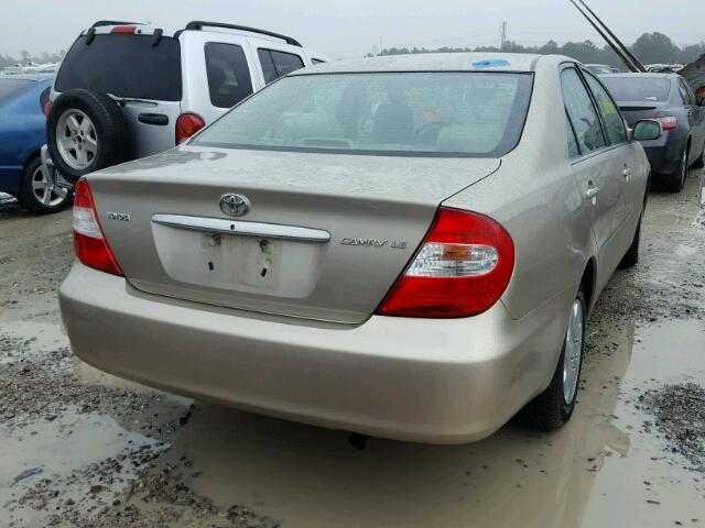 4T1BE32K93U749804 - 2003 TOYOTA CAMRY LE BEIGE photo 4