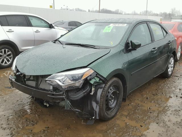 2T1BURHE2GC559843 - 2016 TOYOTA COROLLA L GREEN photo 2