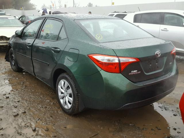 2T1BURHE2GC559843 - 2016 TOYOTA COROLLA L GREEN photo 3