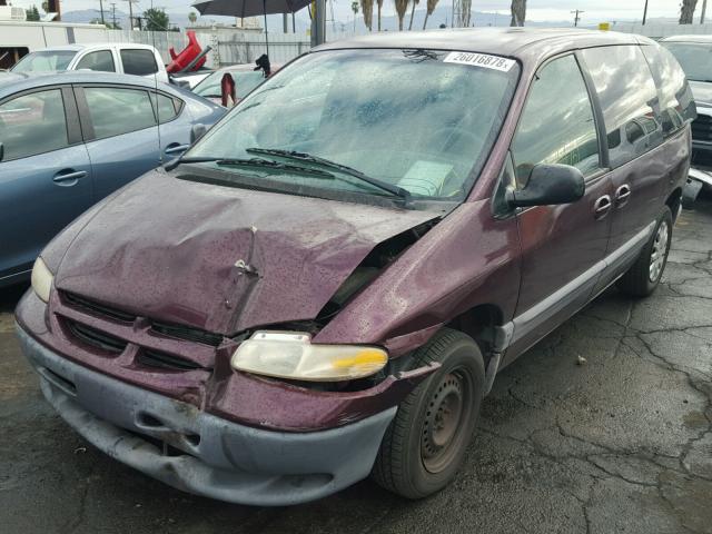 2B4GP45R4XR376514 - 1999 DODGE CARAVAN SE PURPLE photo 2