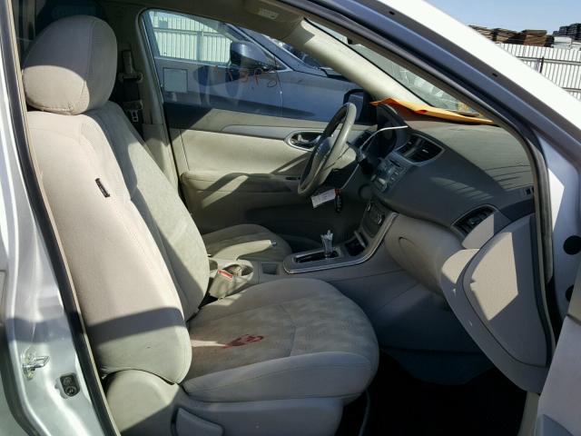 3N1AB7APXDL707976 - 2013 NISSAN SENTRA S SILVER photo 5