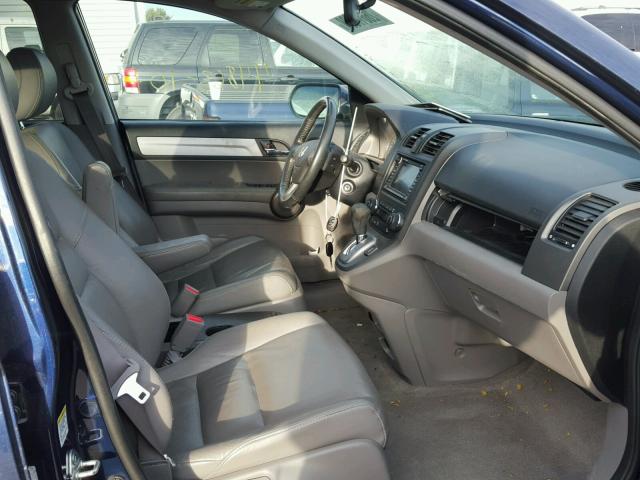 5J6RE4H75AL059606 - 2010 HONDA CR-V EXL BLUE photo 5