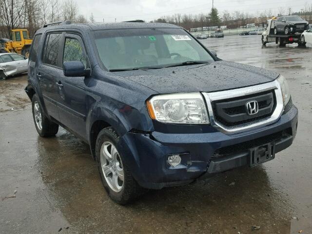 5FNYF4H7XBB012977 - 2011 HONDA PILOT EXLN BLUE photo 1