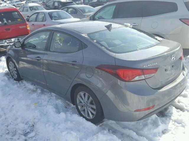 5NPDH4AE8EH493562 - 2014 HYUNDAI ELANTRA SE GRAY photo 3