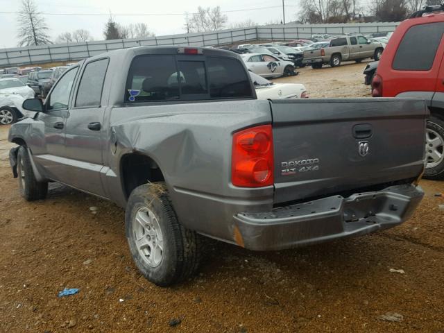 1D7HW48K87S220988 - 2007 DODGE DAKOTA QUA GRAY photo 3