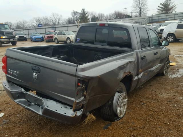 1D7HW48K87S220988 - 2007 DODGE DAKOTA QUA GRAY photo 4