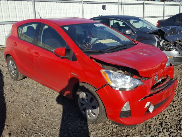 JTDKDTB30E1077278 - 2014 TOYOTA PRIUS C RED photo 1