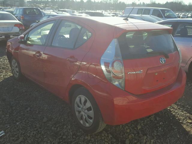 JTDKDTB30E1077278 - 2014 TOYOTA PRIUS C RED photo 3