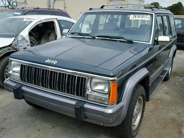 1J4FJ58S7NL231987 - 1992 JEEP CHEROKEE L GREEN photo 2